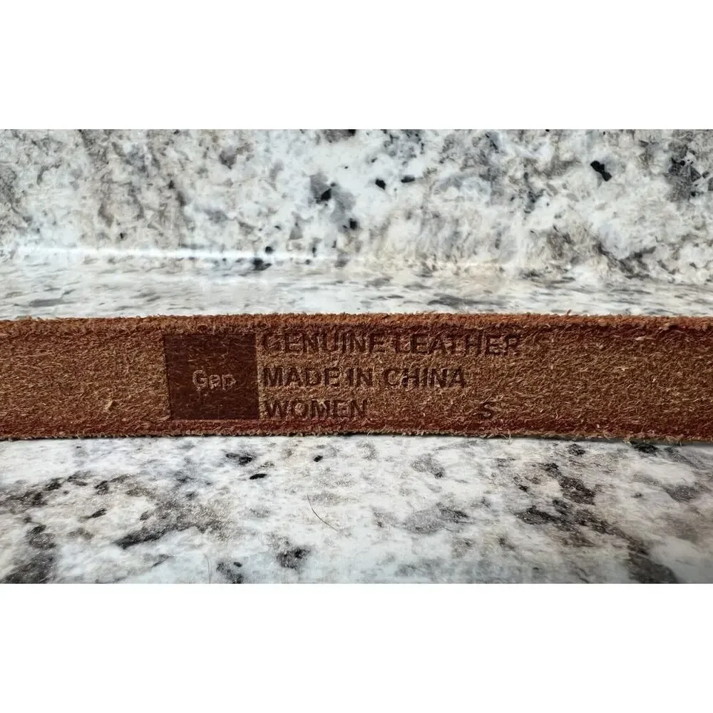 Gap Women’s Skinny Red Leather Belt Distressed Size Small Boho Western